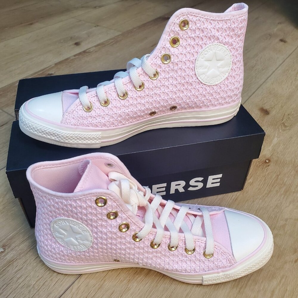 Converse Chuck Taylor All Star CTAS HI Sugar Berry Pink Knit Womens 8 A13643F